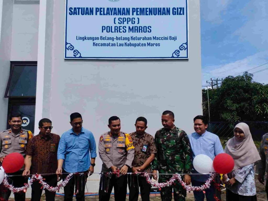 Prabowo Resmikan 1.179 SPPG, Polres Maros Layani 2.377 Siswa dari 12&nbsp;Sekolah