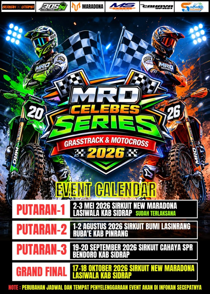 Resmi Dirilis Ini Kalender Lengkap MRD Celebes Series Grasstrack & Motocross&nbsp;2026